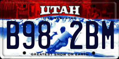 UT license plate B982BM