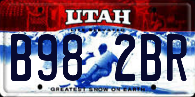 UT license plate B982BR