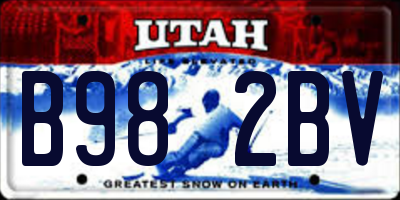 UT license plate B982BV