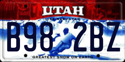 UT license plate B982BZ