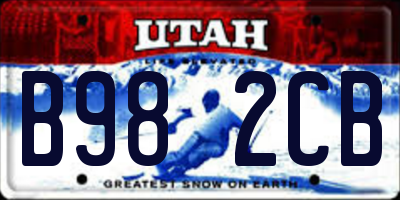 UT license plate B982CB