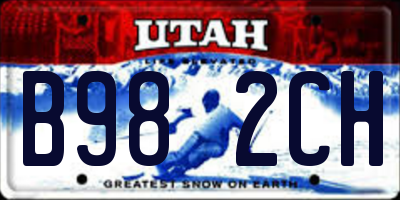 UT license plate B982CH
