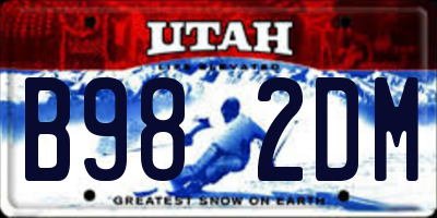 UT license plate B982DM