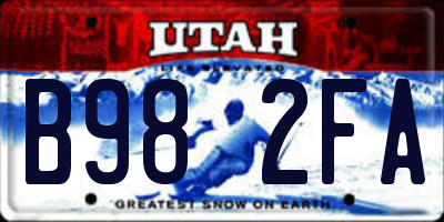 UT license plate B982FA