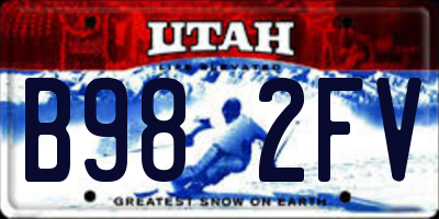UT license plate B982FV