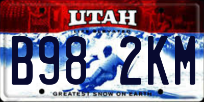 UT license plate B982KM