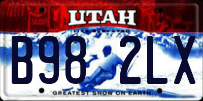 UT license plate B982LX
