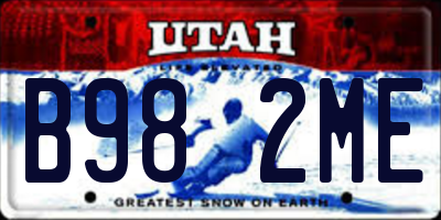 UT license plate B982ME