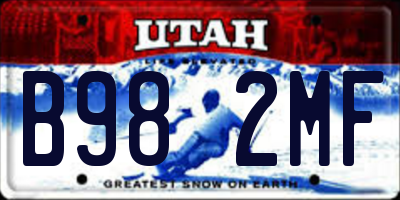 UT license plate B982MF