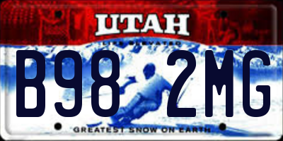 UT license plate B982MG