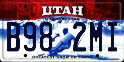 UT license plate B982MI