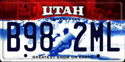 UT license plate B982ML