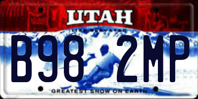 UT license plate B982MP