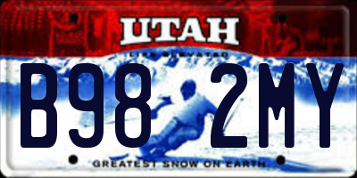 UT license plate B982MY