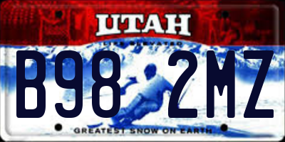UT license plate B982MZ