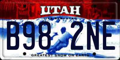 UT license plate B982NE