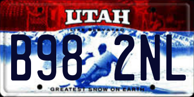 UT license plate B982NL