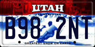UT license plate B982NT