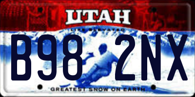 UT license plate B982NX