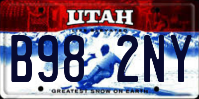 UT license plate B982NY