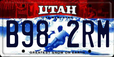 UT license plate B982RM
