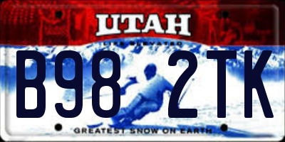 UT license plate B982TK
