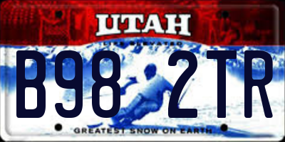 UT license plate B982TR