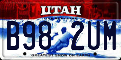 UT license plate B982UM