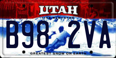 UT license plate B982VA