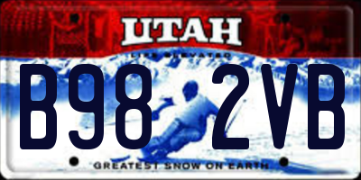 UT license plate B982VB