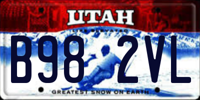 UT license plate B982VL