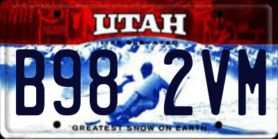 UT license plate B982VM