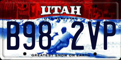 UT license plate B982VP