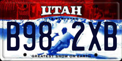 UT license plate B982XB