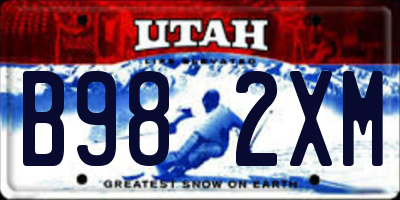 UT license plate B982XM