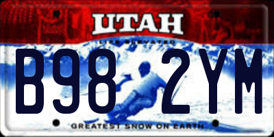 UT license plate B982YM