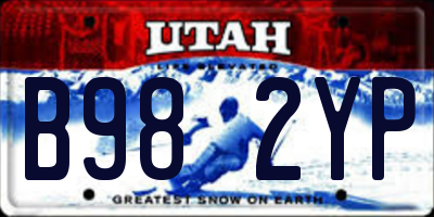 UT license plate B982YP