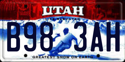 UT license plate B983AH