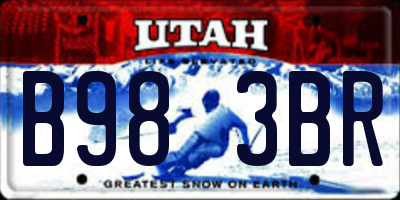 UT license plate B983BR