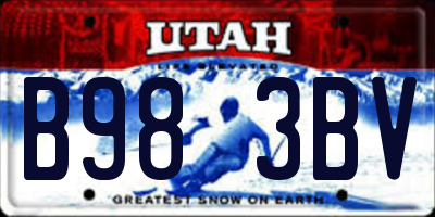 UT license plate B983BV