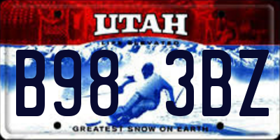 UT license plate B983BZ