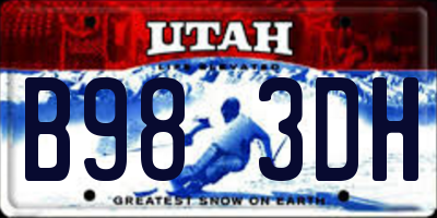 UT license plate B983DH