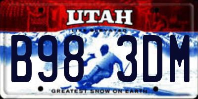UT license plate B983DM