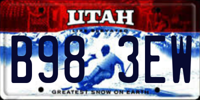 UT license plate B983EW