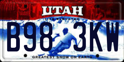 UT license plate B983KW