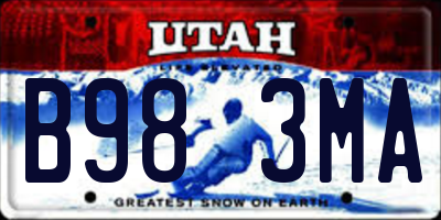 UT license plate B983MA