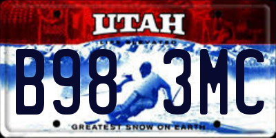 UT license plate B983MC