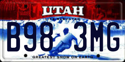 UT license plate B983MG