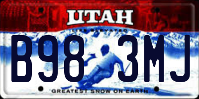 UT license plate B983MJ