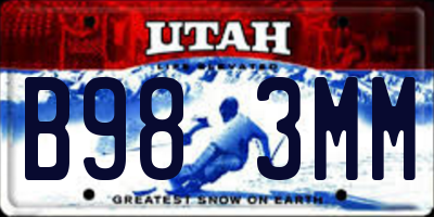 UT license plate B983MM